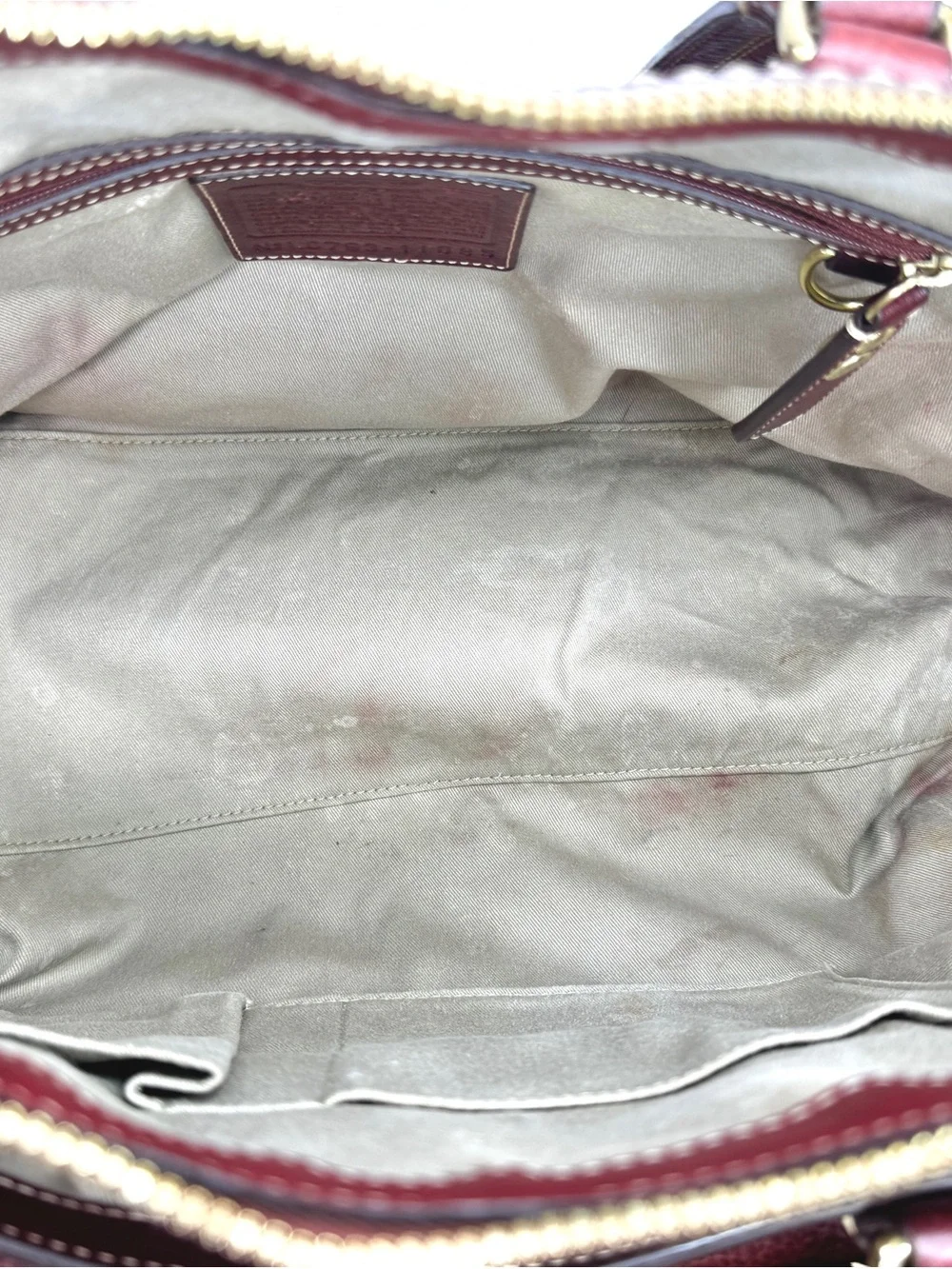 Coach Legacy Large Hamptons Miranda Rare Bordeaux Burgundy Leather Satchel Bag - Picture 8 of 15